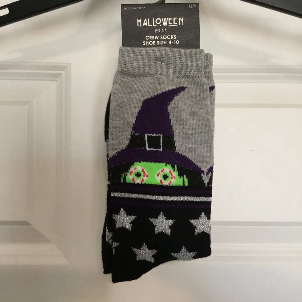 Halloween Crew Sock Shoe Size 4-10 New